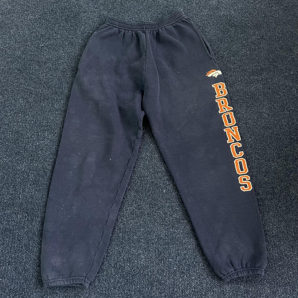 Vintage Denver Broncos Pants‎ Womens Small Blue NFL Football Fleece Sweatpants